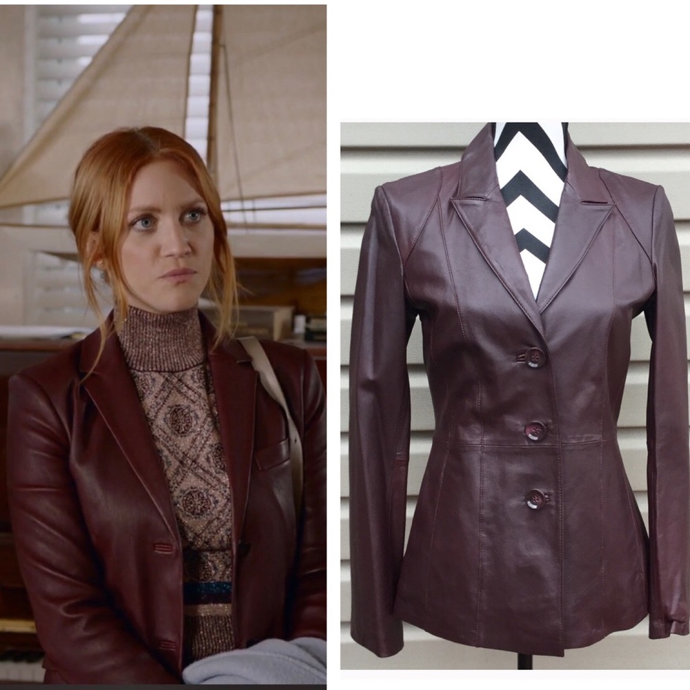 New Neiman Marcus Exclusive Fitted Leather Blazer - Picture 1 of 11